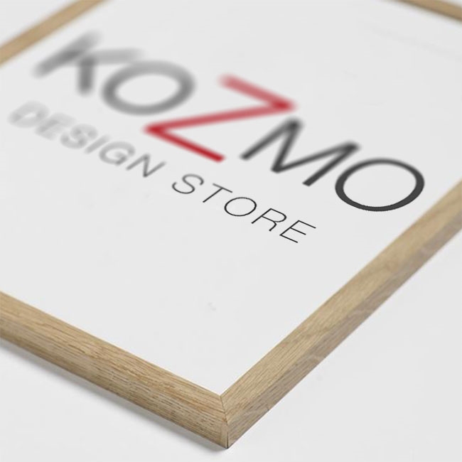 Ramme i egetræ med plexiglas  - KoZmo Design Store